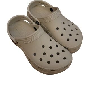 Classic Beige Platform Clogs (CROCS)
